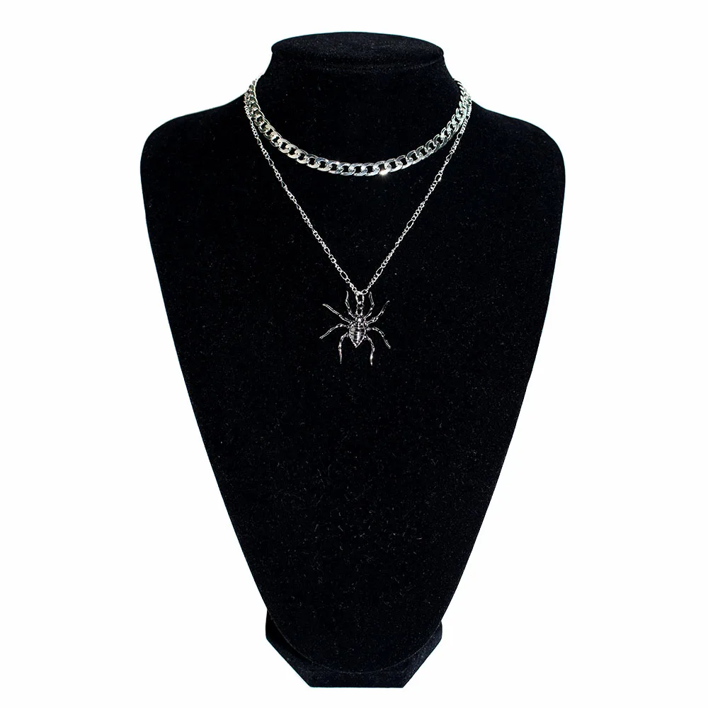 Европейская и американская мода ювелирные изделия подвеска паук двойное