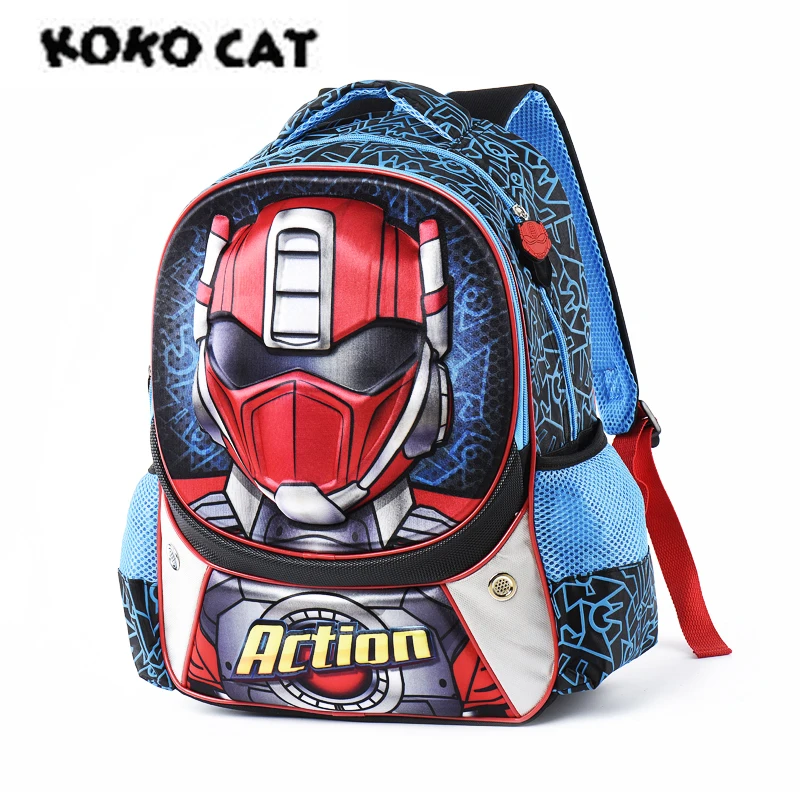 KOKOCAT/детский школьный рюкзак с объемным рисунком крутые сумки героями для