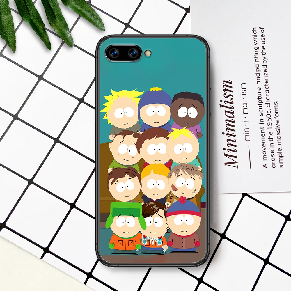 

South-Park Painting Phone Case For Huawei Honor 6A 7A 7C 8 8A 8X 9 9X 10 10i 20 Lite Pro Play black Funda Silicone Etui Pretty