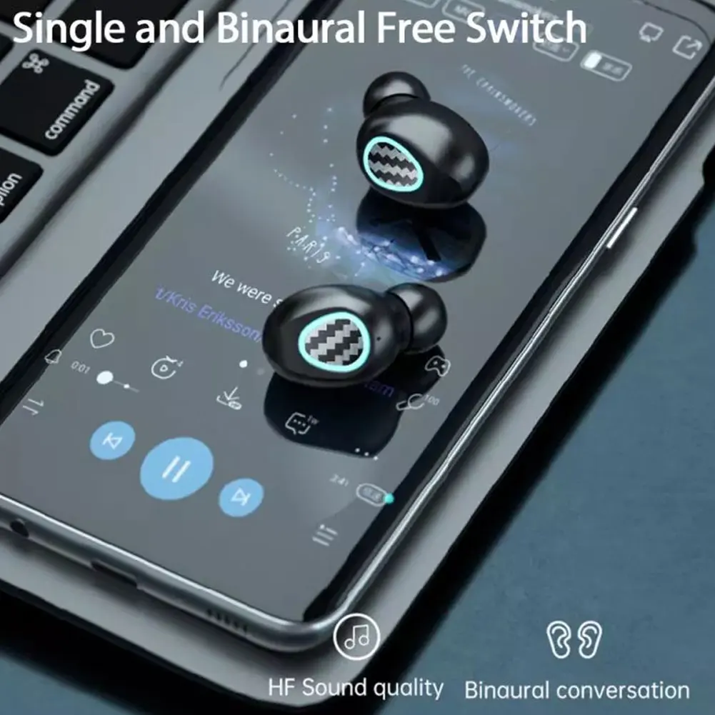 

New TWS Touch Wireless Bluetooth Earphone 9D Stereo Sport Headset Lossless Noise Reduction Gaming Headphones Waterproof Earbuds