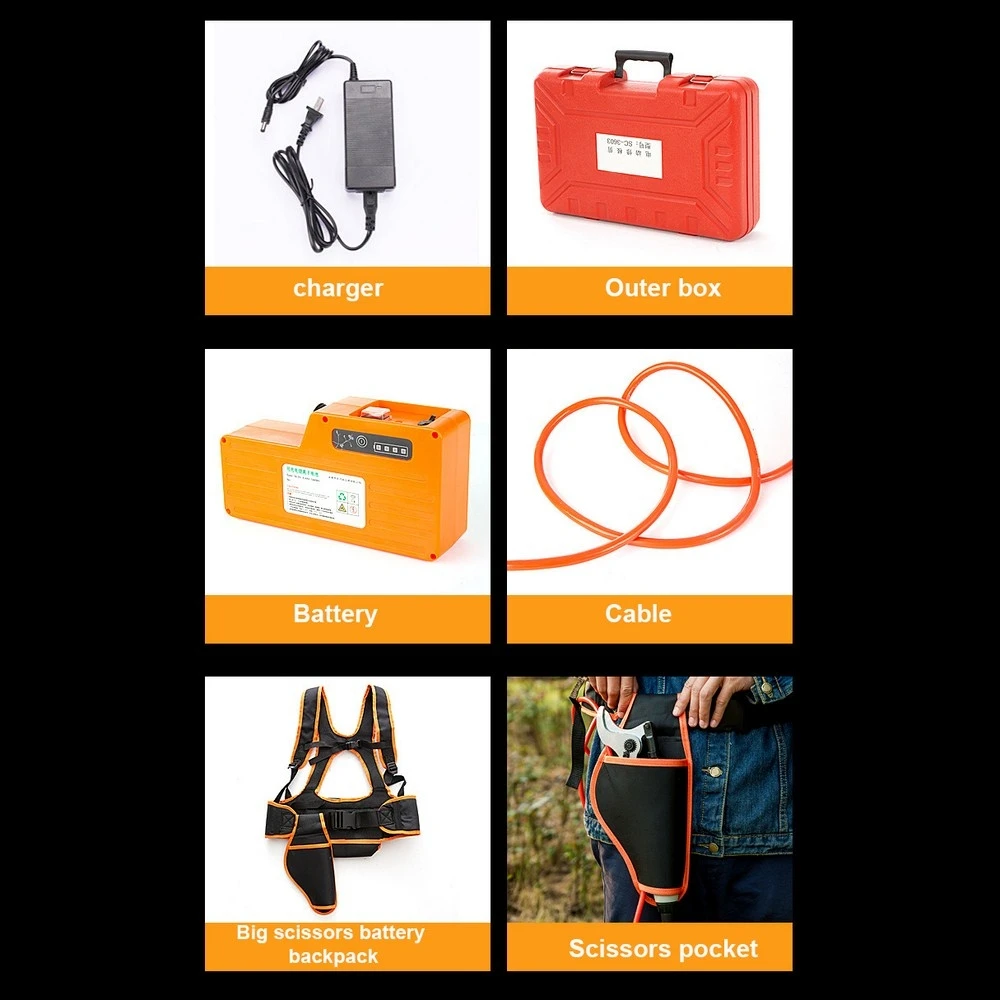 

Electric Pruning Shears Cordless Electric Tree Pruner 36V Rechargeable Battery Adjustable Shear Branch Scissors Pruning Tools