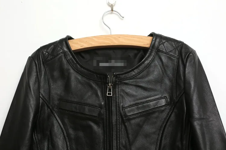 New fashion 2019 women's genuine leather motocycle jackets real natural sheepskin coats for ladies black oversize 3xl 4xl xxxxl