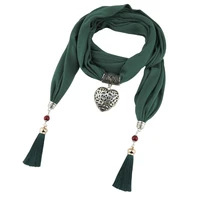 jersey pendant scarf necklace shawl cotton polyester tassel bandana fashion women hijabs