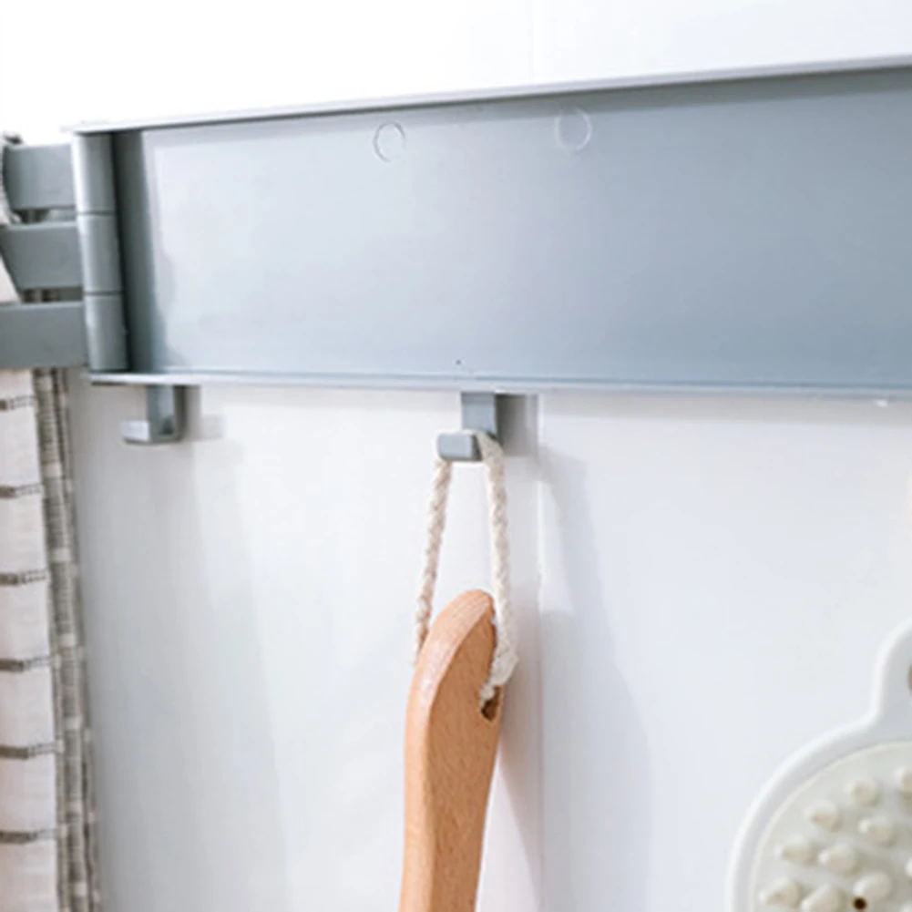 

Towel Storage Rack Punch-free Rotating Storage Holders Strong Adhesive Wash Cloth Clip Rotatable Bathroom Kitchen Tool