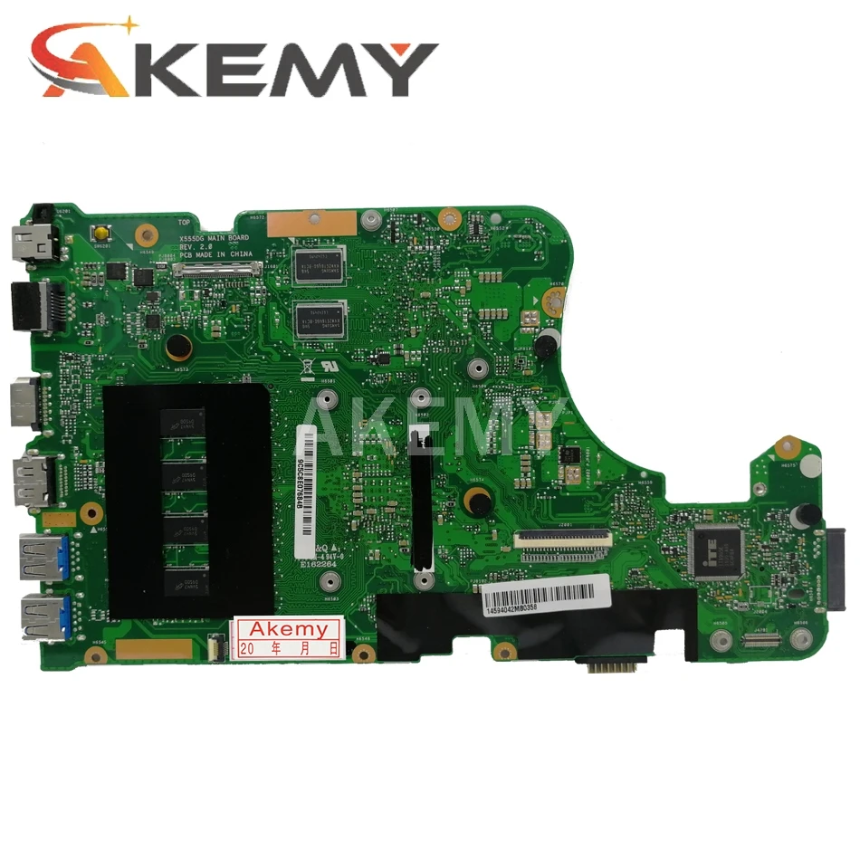 

X555DG motherboard FIT For Asus X555DG A555DG X555QG X555YI X555YI laptop motherboard A4-7210 R5-M320 4GB Test work 100%