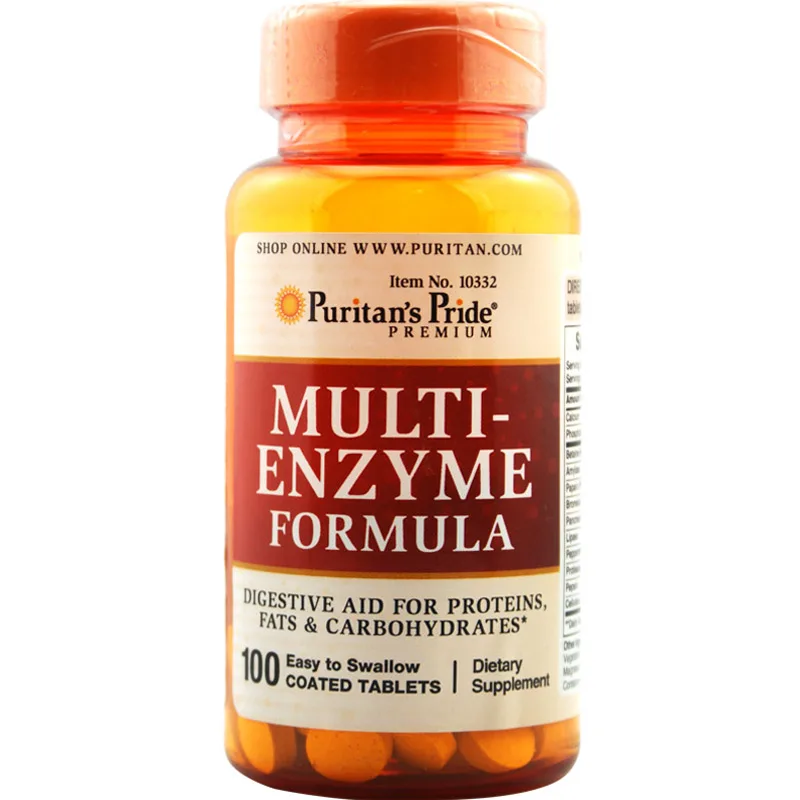 

Free Shipping Multi-enzyme Formula 100 Tablets