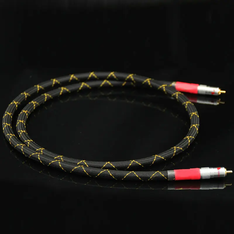 

3 meter/ pair 8N OFC copper intecconnect Audio Cable with Gold plated connection plugs