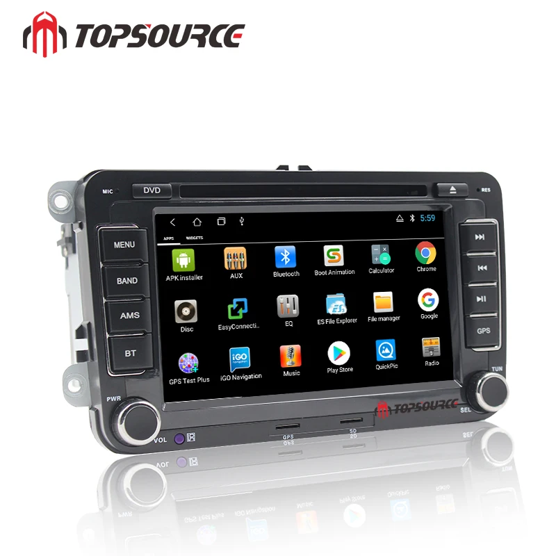 Автомагнитола TOPSOURCE 7 дюймов DVD плеер на Android с GPS Wi Fi для VW Golf Passat POLO Tiguan Skoda Fabia Rapid Seat