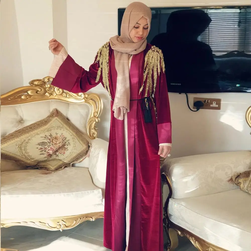 Мусульманское женское модное Макси платье размера плюс халат с вышивкой Абая