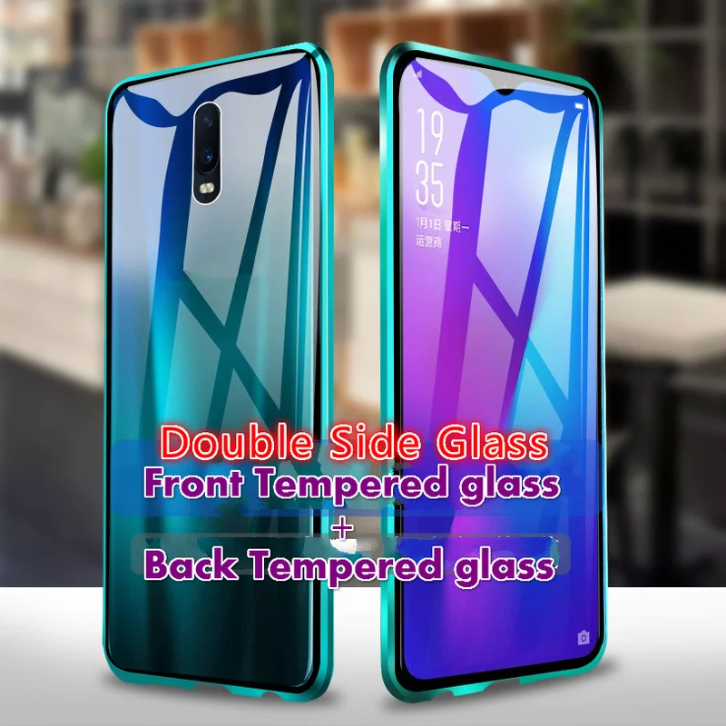 Металлический магнитный чехол для телефона OPPO Рено AEC 2 10x Q Z Realme X Lite 3 F11 F9 Pro R15 R17 R11