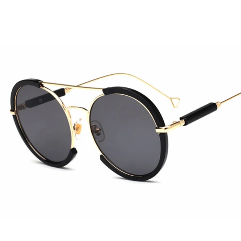 

Veshion Steampunk Round Retro Sunglasses Men Women Fashion Shades UV400 Vintage Glasses Oculos
