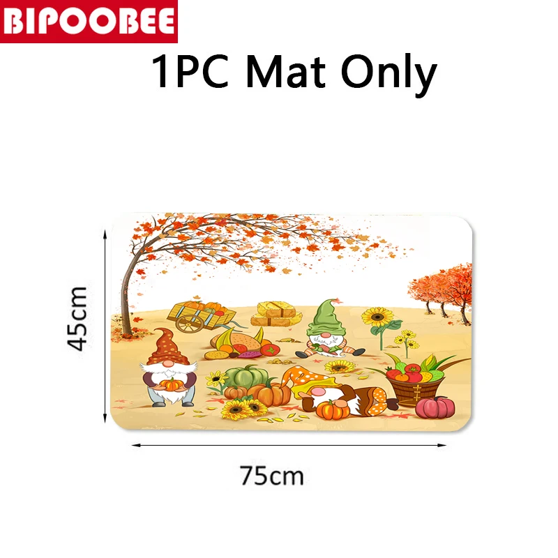 3D Осенняя душевая занавеска тыквы гнома Подсолнух украшение для ванной комнаты