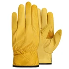 QIANGLEAF брендовые рабочие защитные перчатки для вождения из толстой воловьей кожи желтые теплые противоскользящие износостойкие перчатки H93