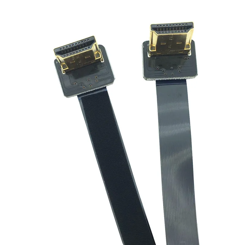 

FPV 90 degree Down HDMI-compatible to male 90 degree Down Adapter 5cm-80cm FPC Ribbon Flat Cable Pitch 20pin Plug Connector