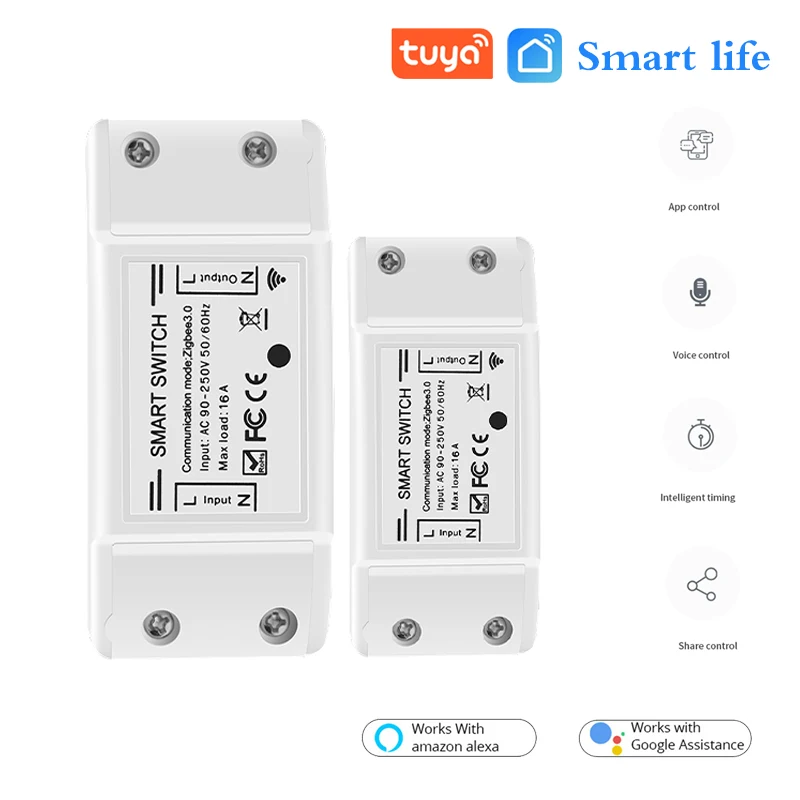 

Tuya DIY WiFi Smart Light Switch Universal Breaker Timer Smart Life APP Wireless Remote Control Work With Alexa Google Home