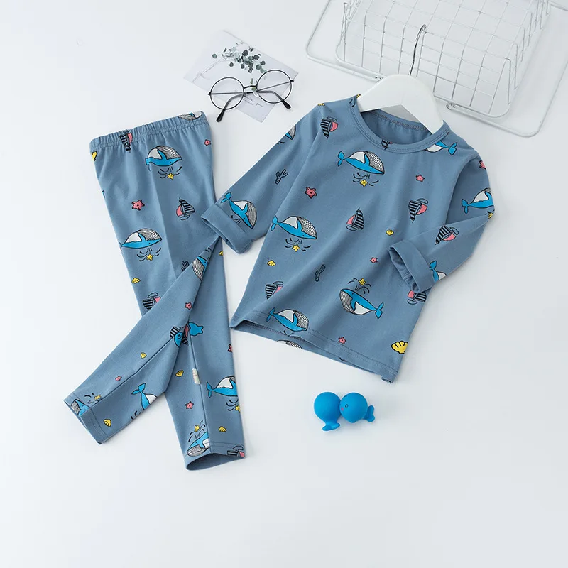 

Autumn Kids Pyjamas Clothes Cartoon Lounge Set Boys Girls Clothes Loungewear Long Johns Sleepwear Long Sleeve Baby Pyjamas Suit