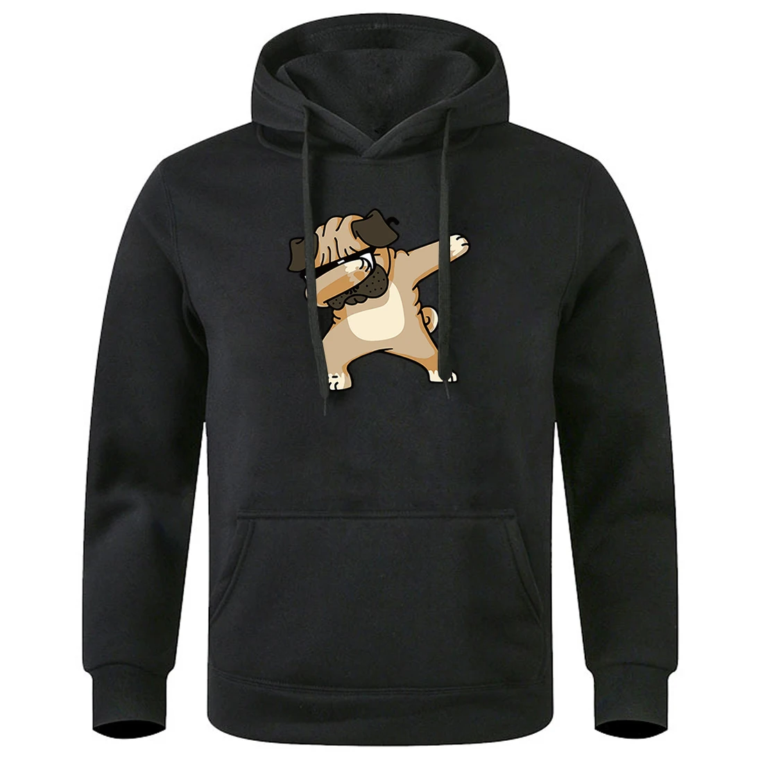 Мужские толстовки с капюшоном забавным рисунком мопса мужские 2020 сохраняющие