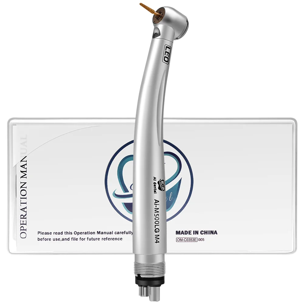 Dental high speed hand piece Led Self-luminous air turbine handpiece 2 holes 4 holes dentist chair parts Small head M500LG