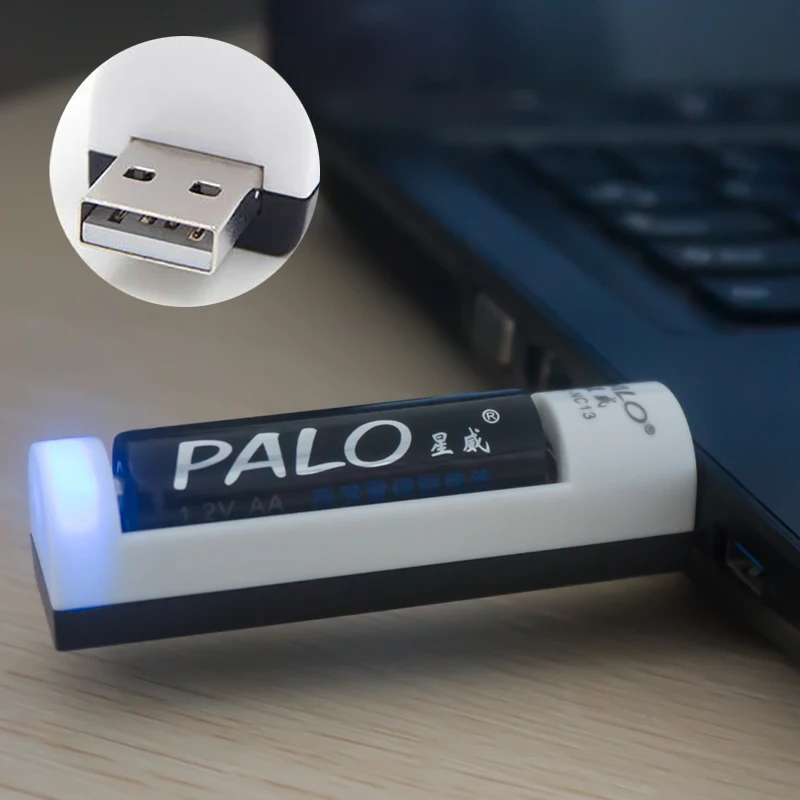 Зарядное устройство PALO C824W USB зарядное для никель металлогидридных аккумуляторов