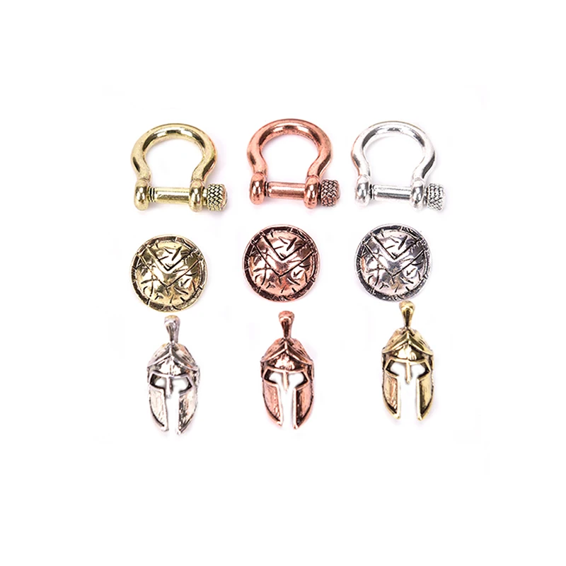 Металлические шармы для зонта латунные бусины ножей щит веревка EDC