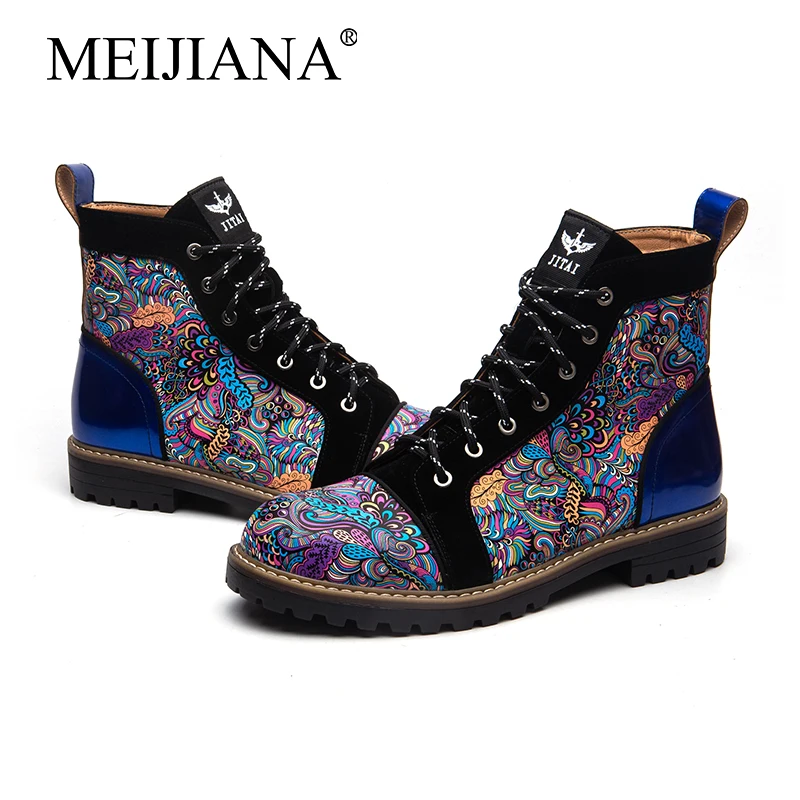 Ботинки мартинсы в итальянском стиле мужские роскошные модные рабочие ботинки