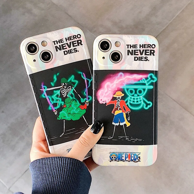 

Creative Anime ONEPIECE Phone Case For iPhone 13 Pro Max 11 12 Pro 7 8 Plus Xr Xs Max Novelty Luffy Zoro Smartphone Cover Shell