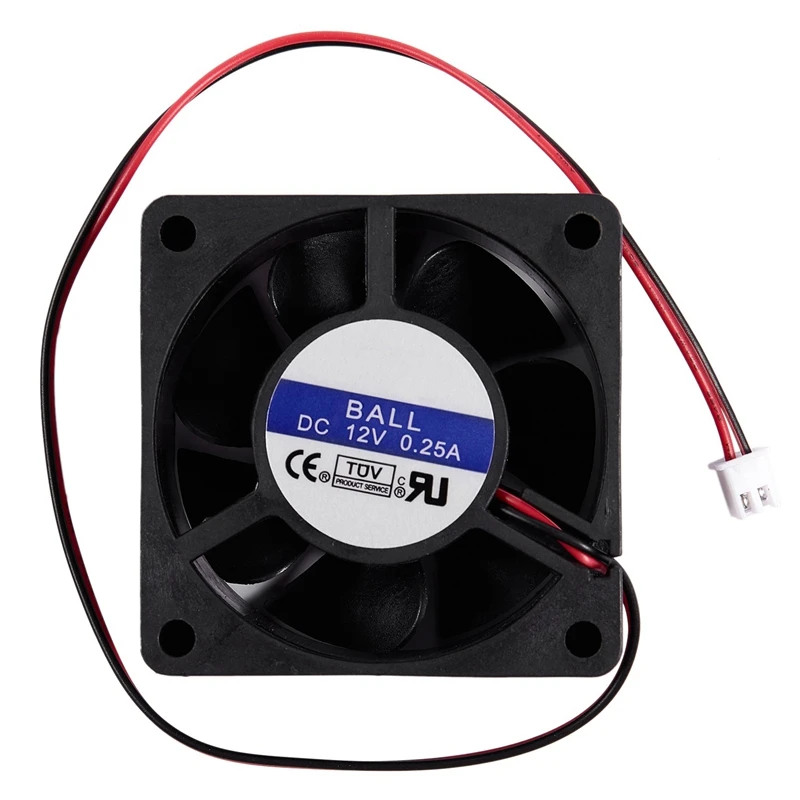 60 мм x 25mm 12V 0.25A 2Pin вентилятор охлаждения для компьютера с бесщеточным двигателем