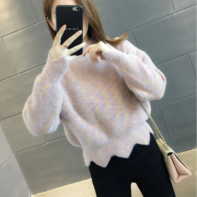 

Pullovers Women Oversize Ulzzang BF Unisex Couples Japanese Solid Knit Sweater Hip Hop Female New Winter Fashion Retro Daily