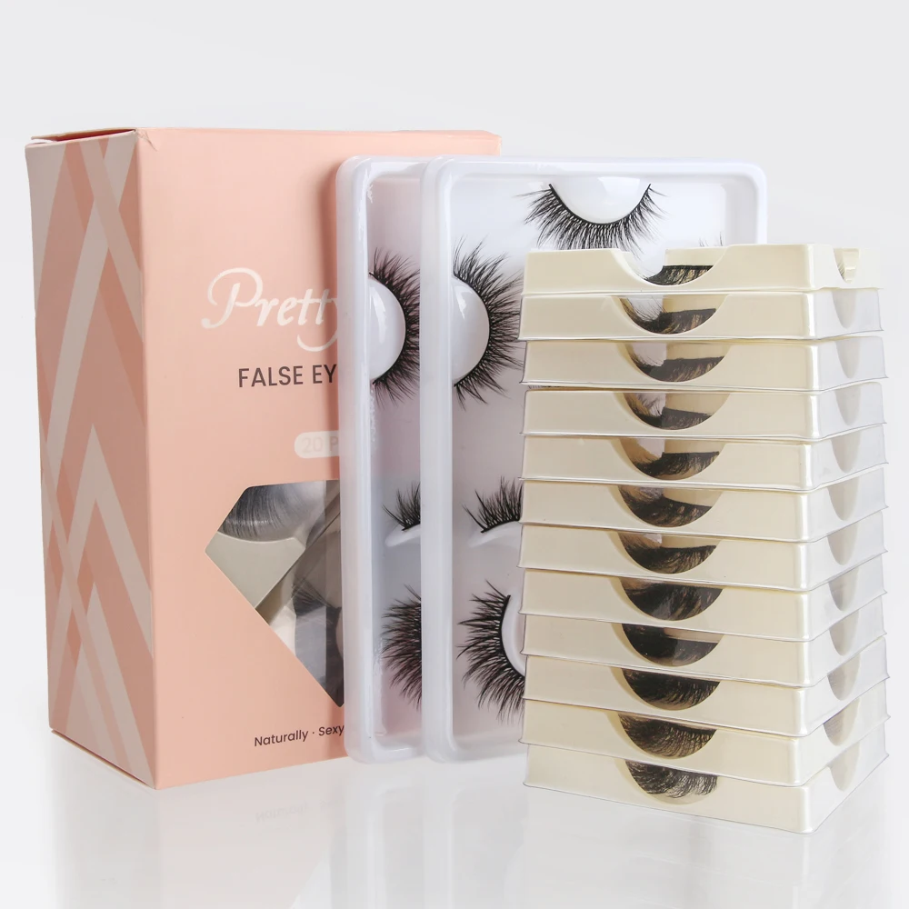 Ресницы 3D норковые натуральные густые накладные для макияжа 20 пар оптом | Красота