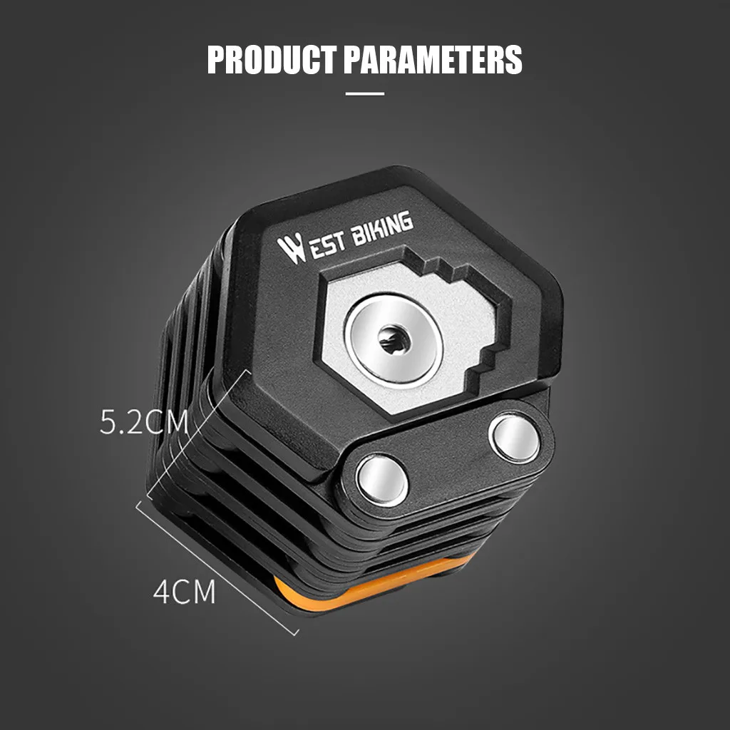 Замок для велосипеда складной 3 клавиши Гамбург замок сплав Противоугонная