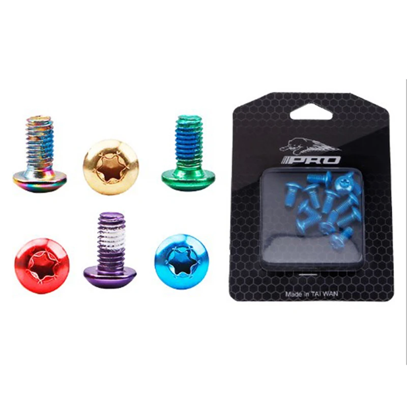 

12 pieces of M5x11.5mm disc brake rotor bolt titanium color mountain bike screw ultralight bicycle accessories