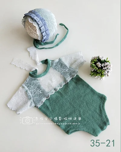 set 22 Шапочка для маленьких мальчиков и девочек+ комбинезоны, Одежда для новорожденных, одежда для выпускного, наряд для фотосессии, аксессуары для фотосессии - Цвет: set 22