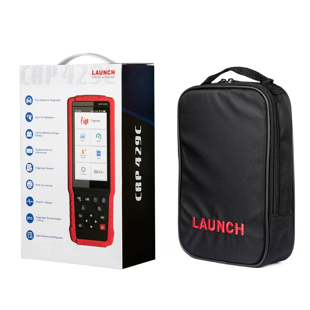 LAUNCH X431 CRP429C OBD2 считыватель кодов для двигателя/ABS/подушки безопасности/AT + 11 сервис