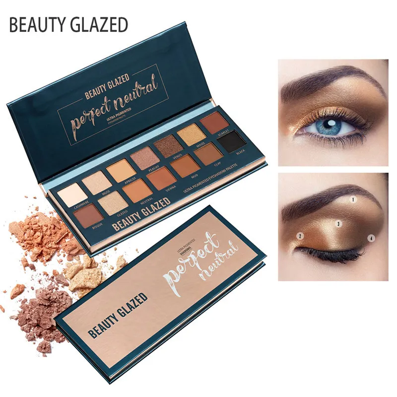 Палетка теней Beauty Glazed для век матовые Перламутровые тени косметика Шиммер