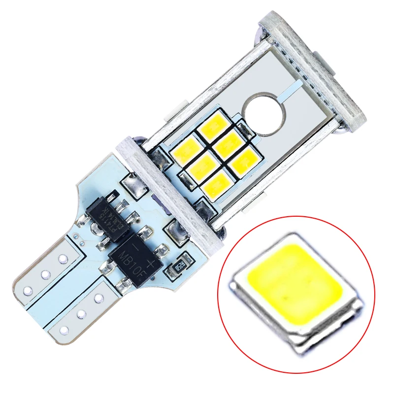 2PCS High Quality T15 W16W 921 LED Super Bright 18W 3030 18 SMD CANBUS Error Free Bulbs Turn signal reversing light 12V | Автомобили и