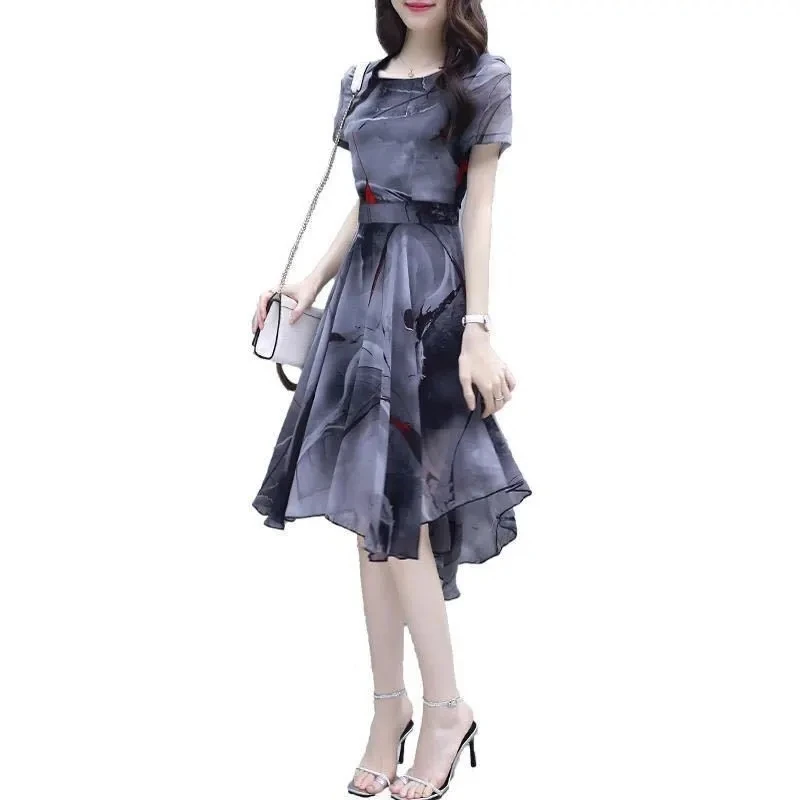 2021 в Корейском стиле пояс для похудения ретро богемном летнее платье размера