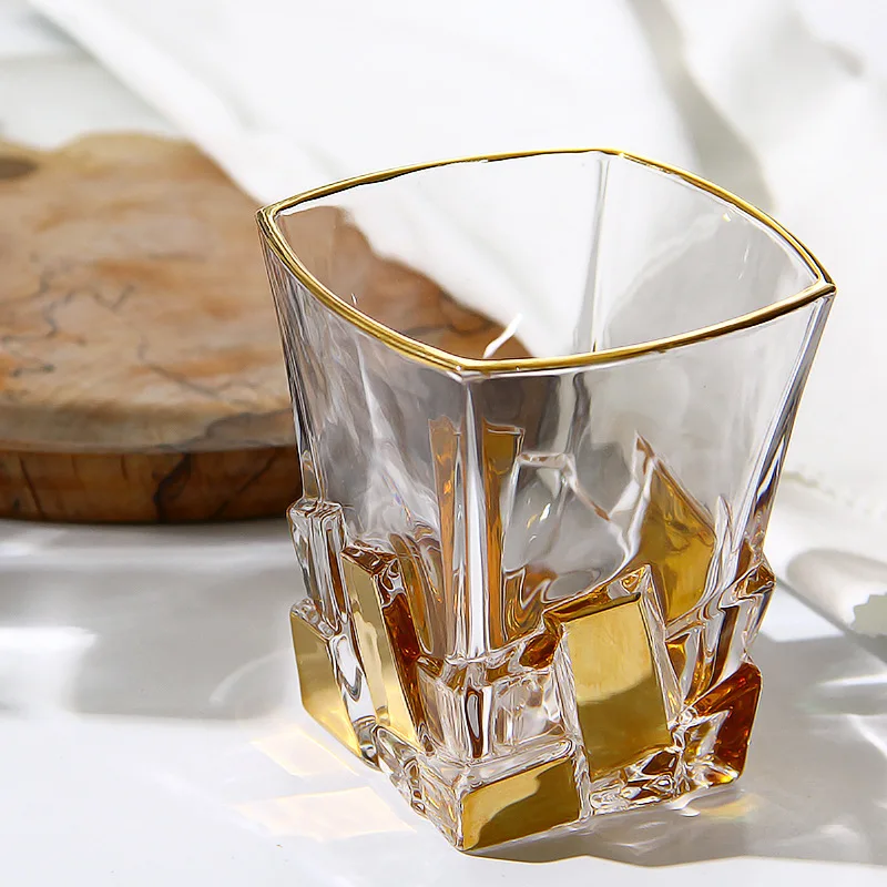 

Set of 2 high quality crystal party whiskey wine glass home party beer drinking glass cups 200826-50
