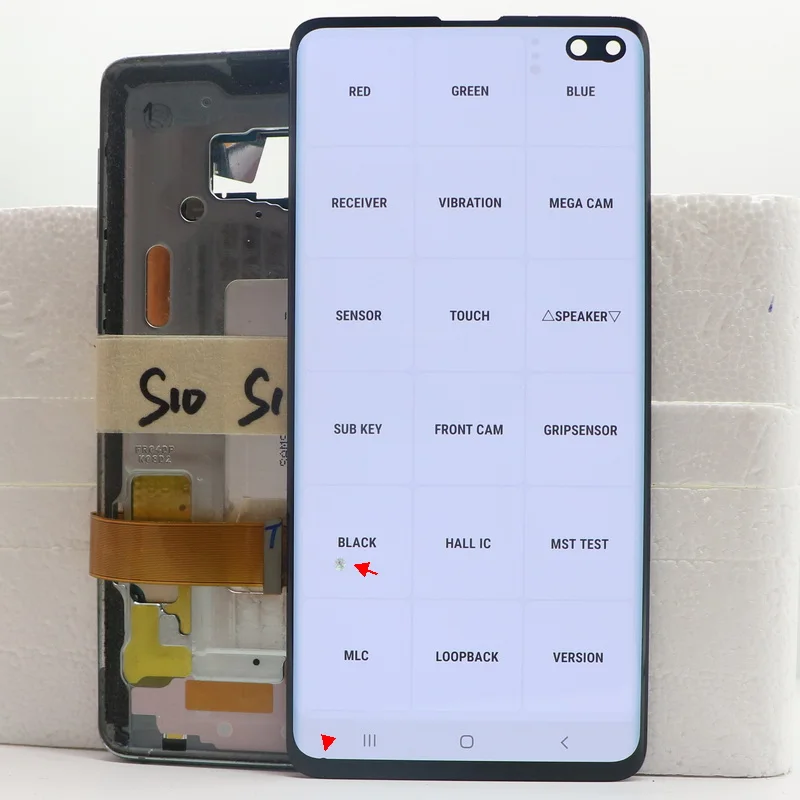Ceny 100% Oryginalny AMOLED S10 + LCD Do SAMSUNG Galaxy S10 Plus Wyświetlacz G975 G9750 SM-G975F/DS G975FN Ekran Dotykowy Digitizer Zgromadzenie