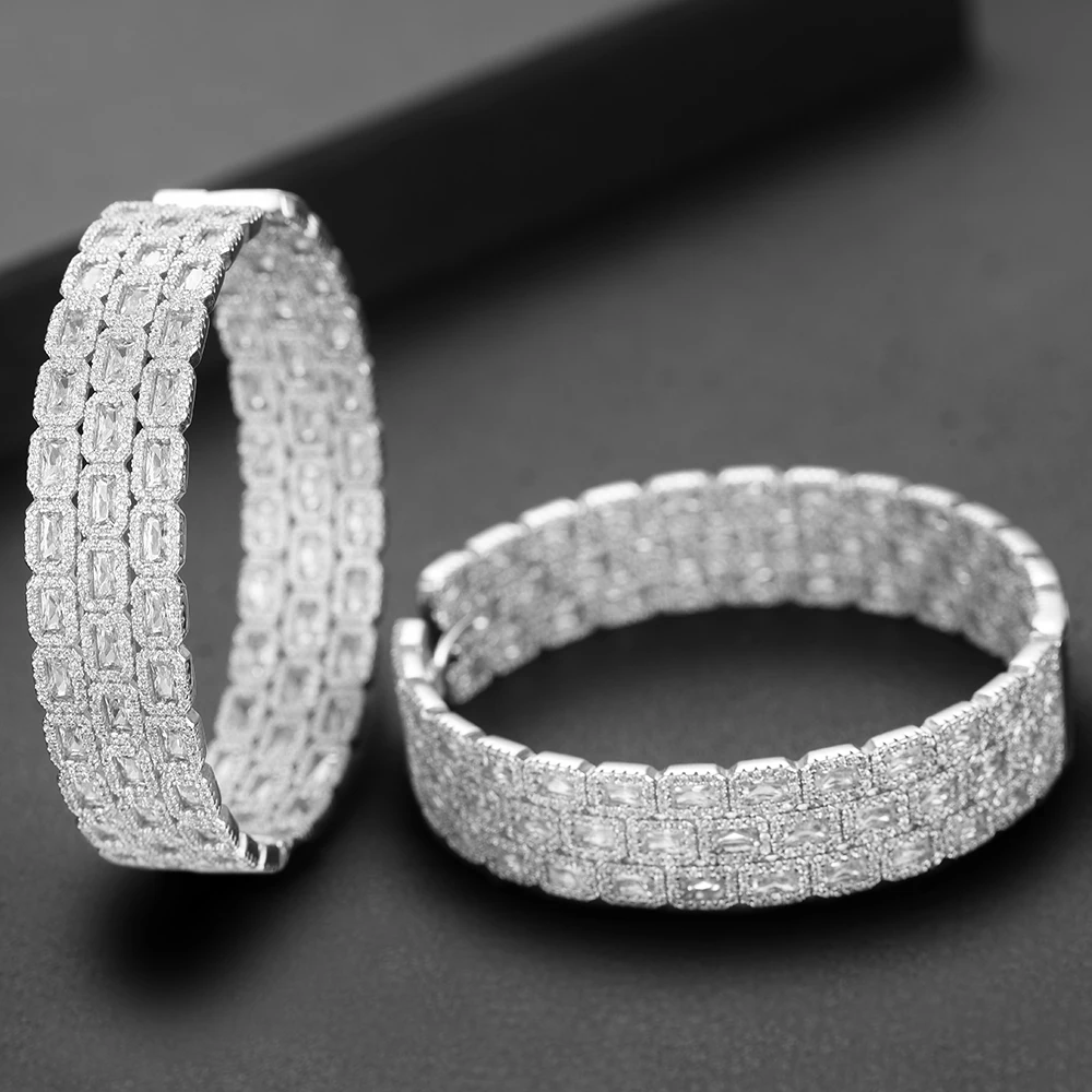 missvikki Noble Luxury Hoop Earrings boucle d'oreille femme 2019 for Women Bride Wedding Actor Model Dancer Party Show Gift | Украшения