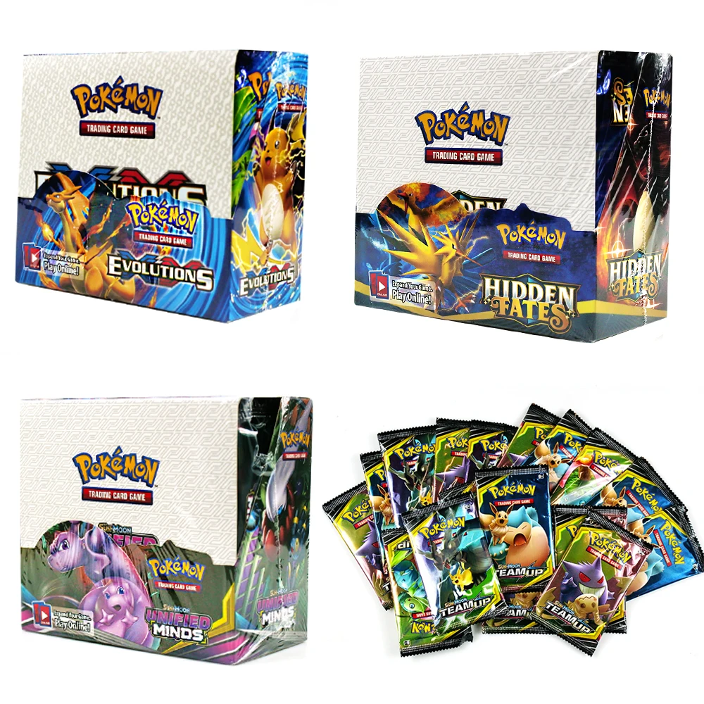 

2021 Newest Pokemon 324 pcs/set Cards Toys Sun & Moon Trading Card Game Sword Shield Collection Box Card Energy Trainer Tag Team