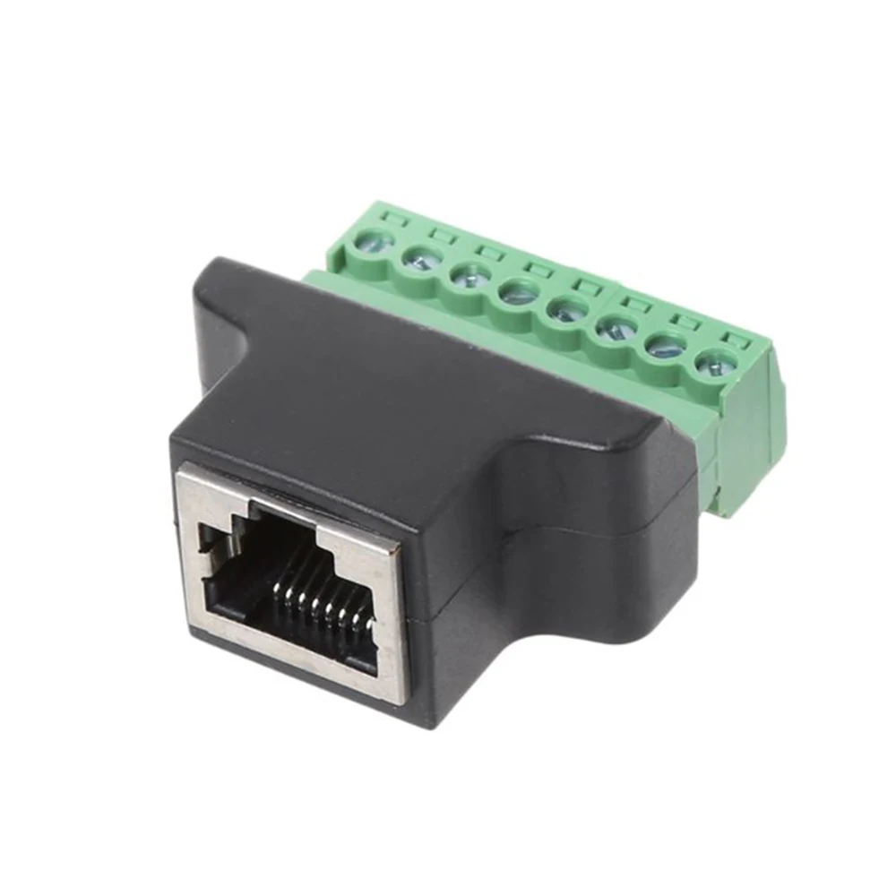 1 шт. Ethernet RJ45 разъем для винтовой клеммы 8 Pin цифровой адаптер видеорегистратора |