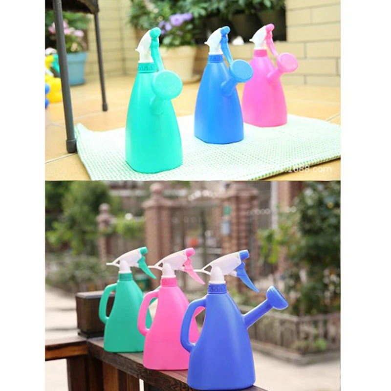 

2 In 1 Plastic Watering Can Indoor Garden Plants Pressure Spray Water Kettle