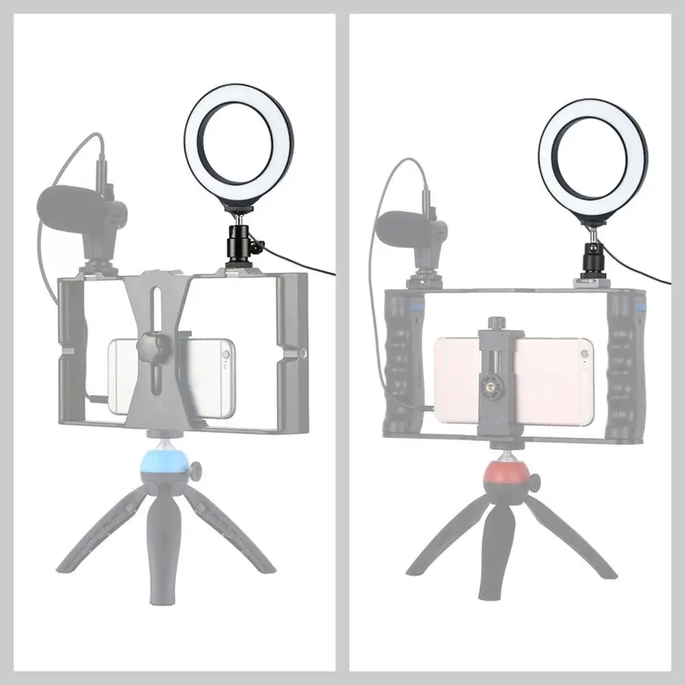PULUZ светодиодный кольцевой светильник с регулируемой яркостью hotographia Vlogging с usb-разъемом для фото и видео, светодиодный светильник для макияжа