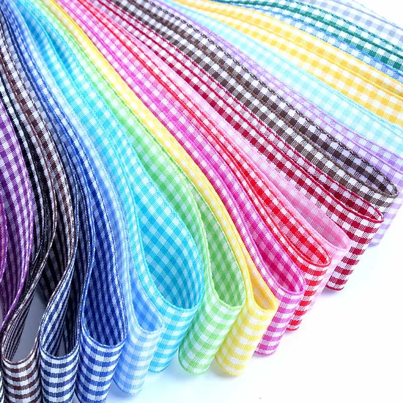 Полиэфирные ленты в клетку 5 ярдов украшения для самодельного изготовления