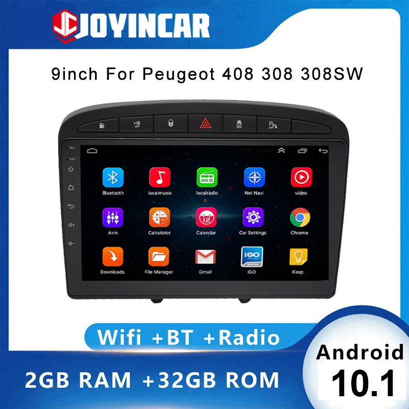 

Android 10,1 для Peugeot 408 для Peugeot 308 308SW мультимедийный стерео автомобильный DVD-плеер навигация GPS радио 2Din Авторадио 9 дюймов
