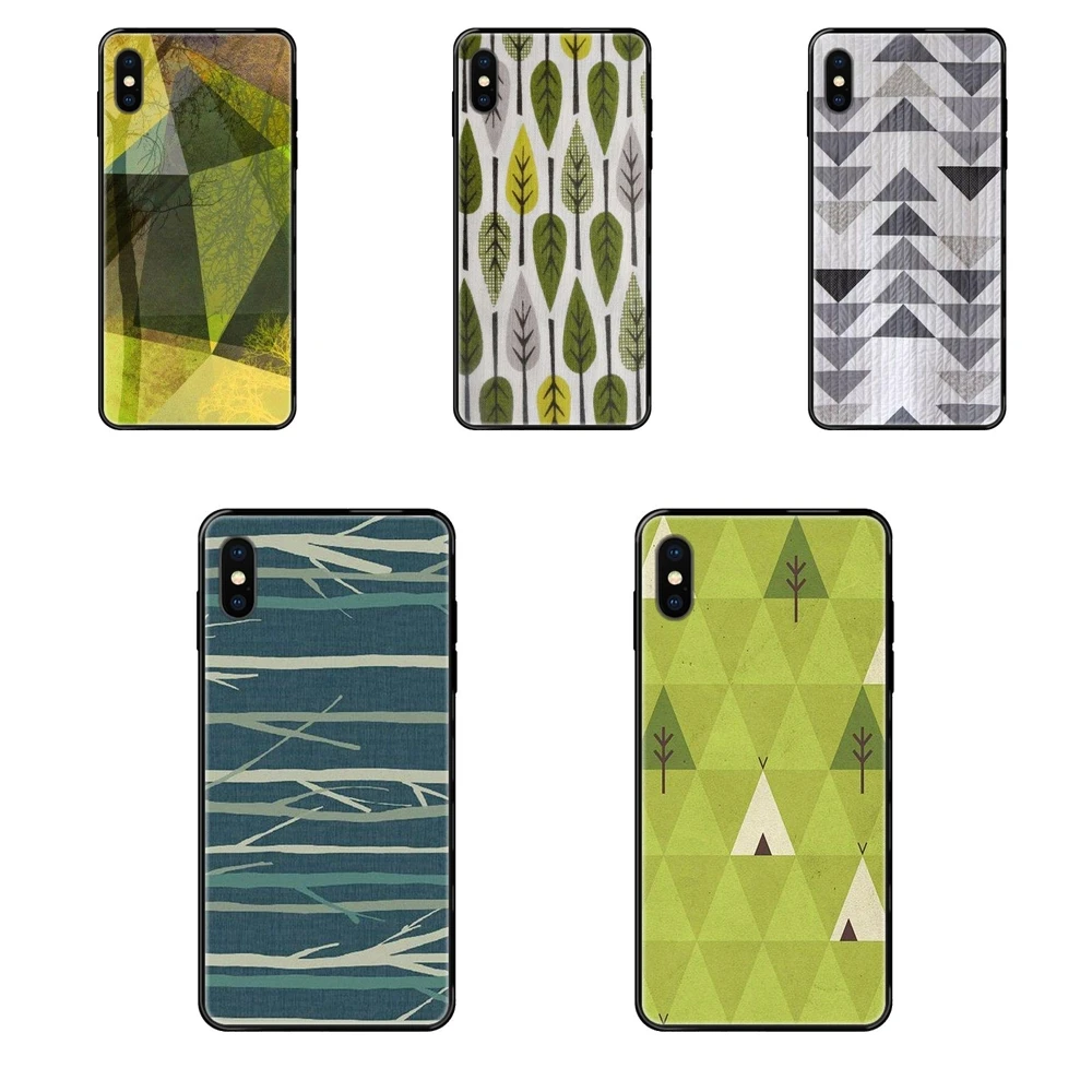 Green Tree Geometric For Redmi Note 4 5 5A 6 7 8 8T 9 9S Pro Max Buy Black Soft Art Print Cover Case | Мобильные телефоны и