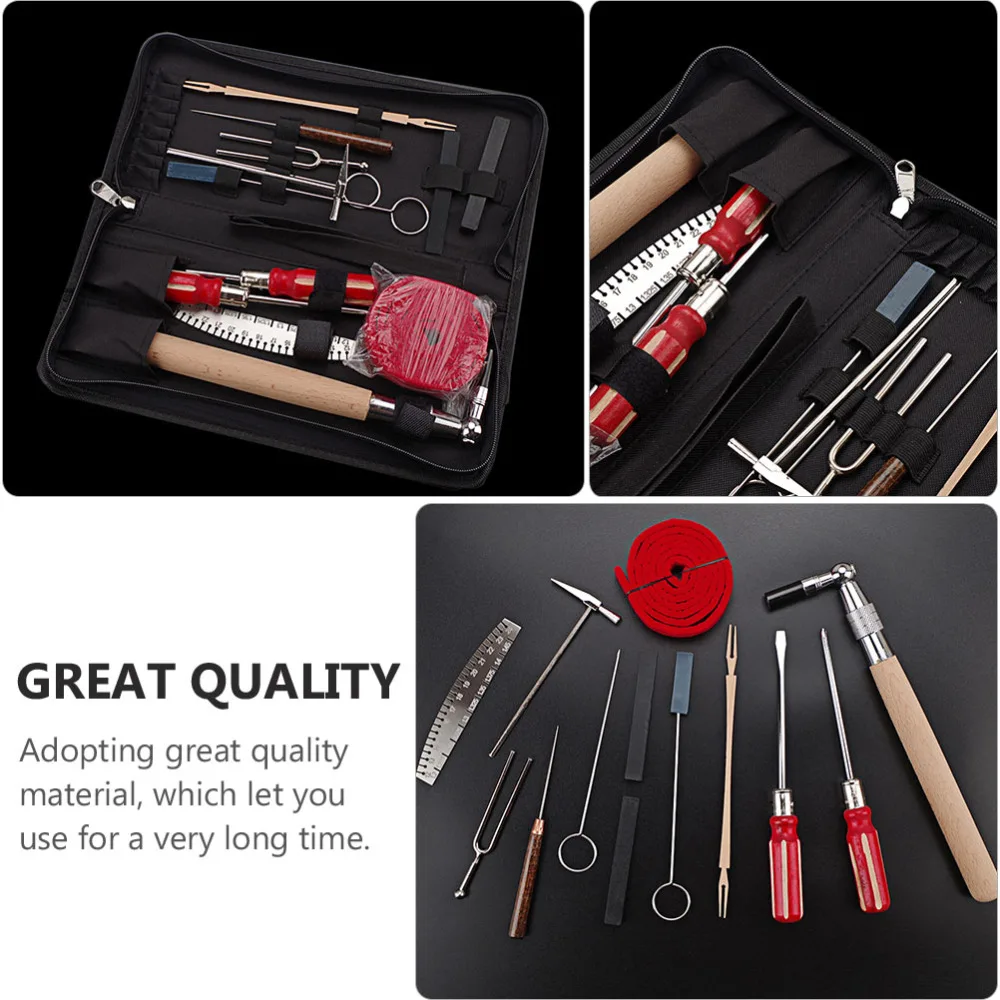 

1 Set Professional Piano Tuning Tuner Mute Kit Tool Tuning Lever Kit Mute Hammer