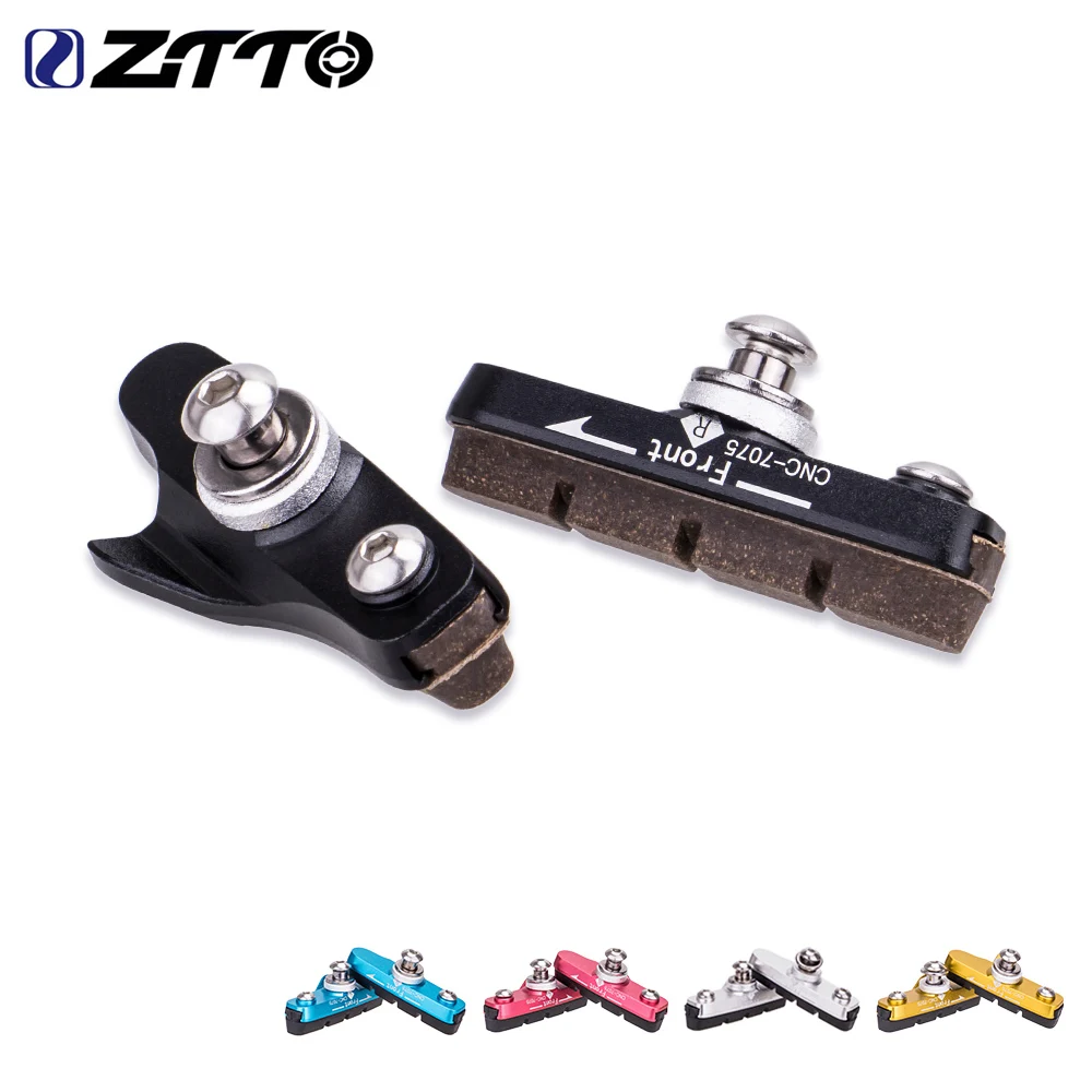 

Тормозные колодки ZTTO Road тормозной суппорт для велосипеда, сменная резина, алюминиевый корпус с ЧПУ, 1 пара, легкие тормозные колодки для угле...