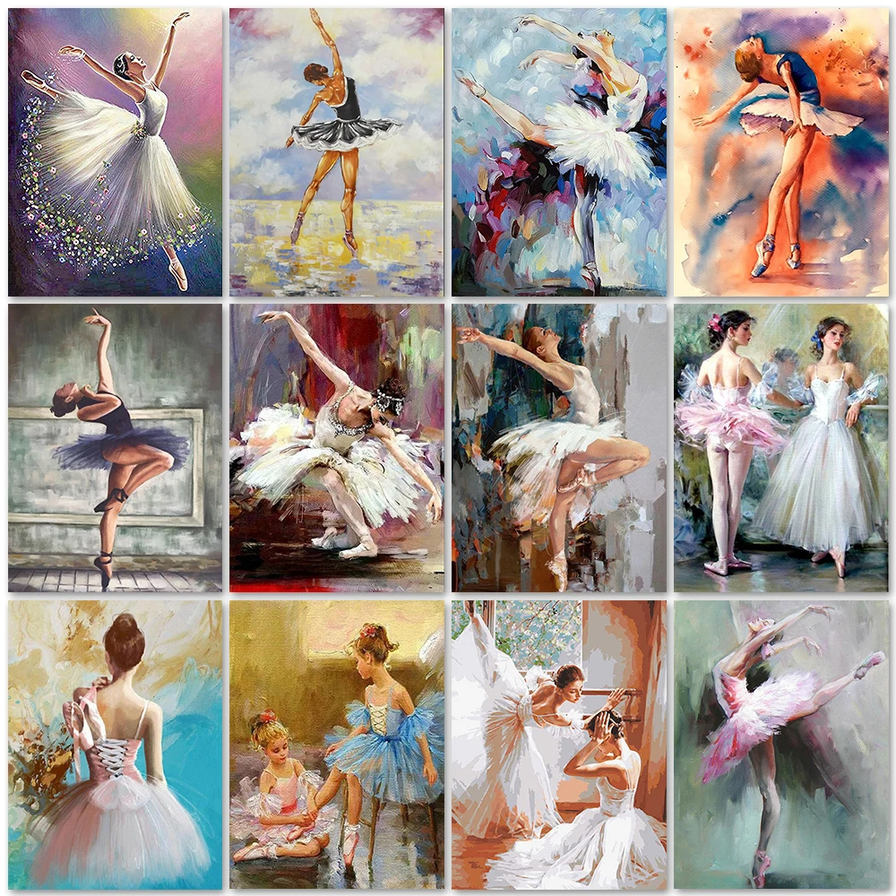 

ZOOYA 5D Diamond Painting Ballet Woman Rhinestone Mosaic Cross Stitch Kits Diamond Embroidery Portrait Picture Dancer Art Decor