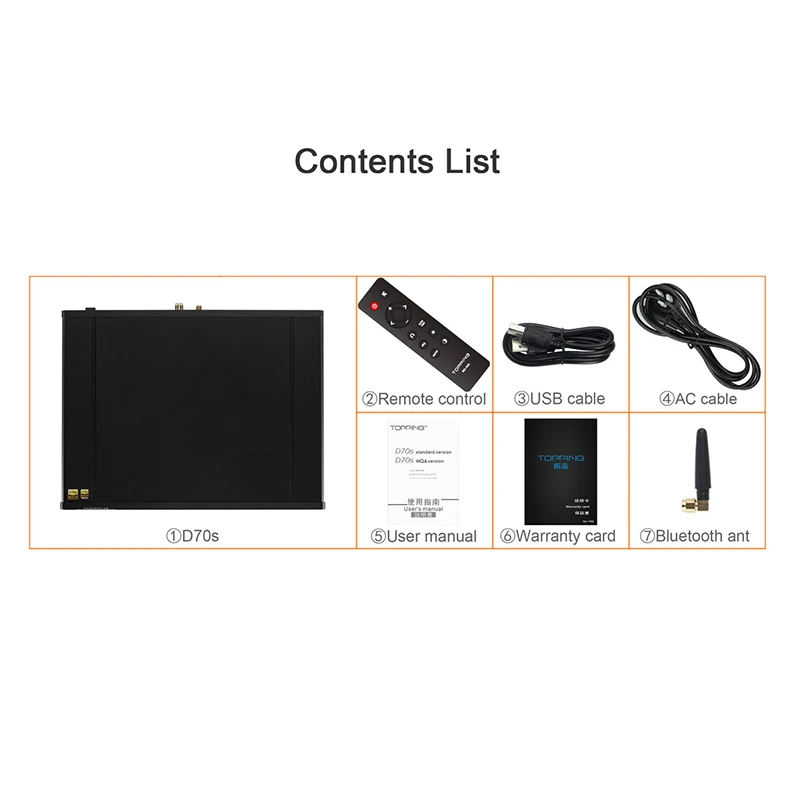 Декодер TOPPING D70S MQA Bluetooth 5 0 2 * AK4497 32Bit/768K DSD512 Hi Res DAC с дистанционным
